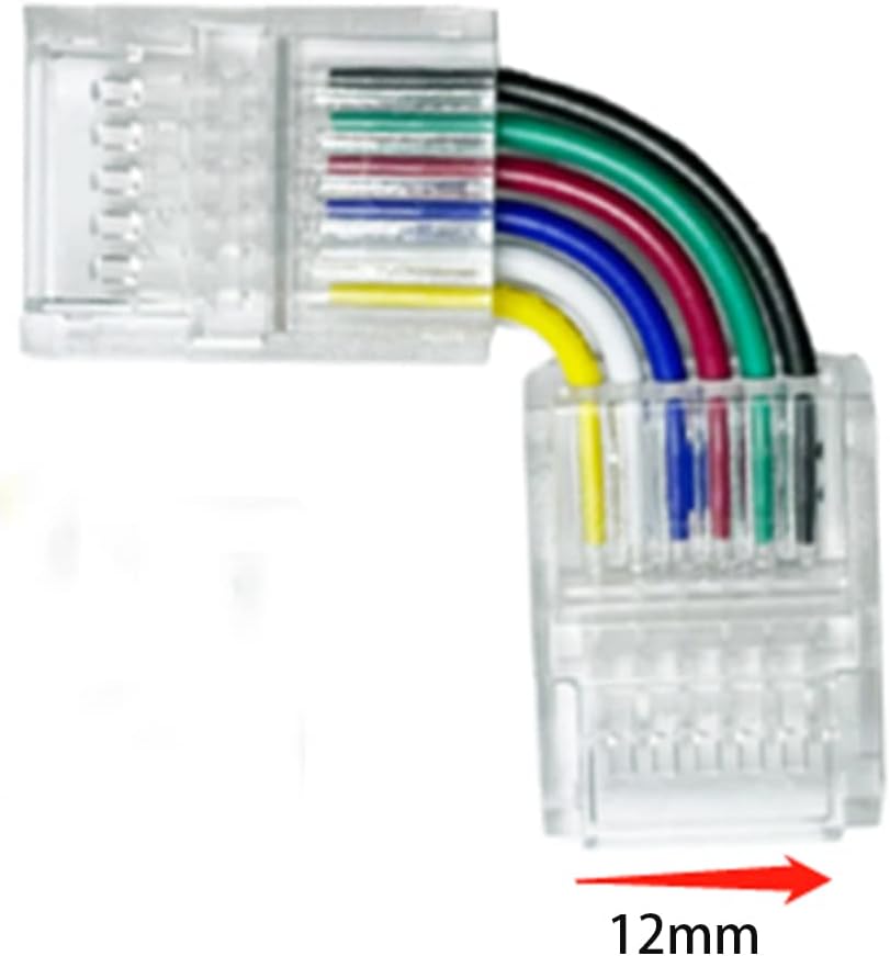 Amefil LED Bar Corner Connector 6pin12mm Right Angle L Shape