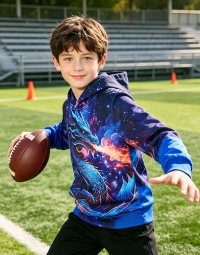 Image of TUONROAD Boys Hoodies 3D Graphic Sweatshirt Lightweight Pullover 6-16T cool