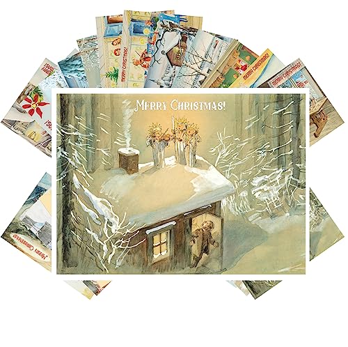 Cartes postales vintage de Noël lot nostalgie de 24 magnifiques illustrations
