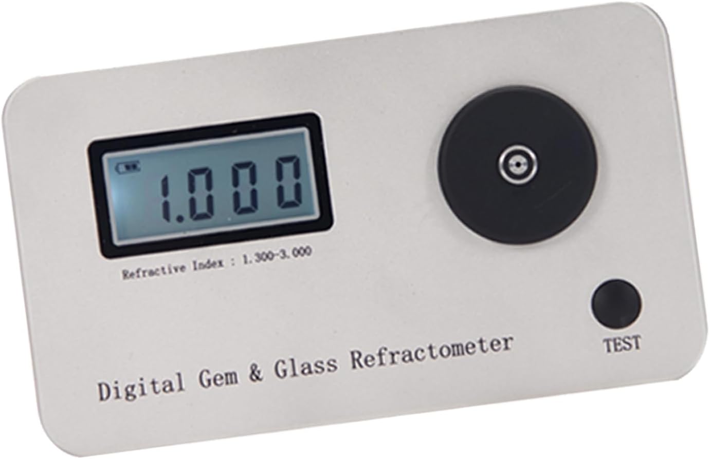 Gemstone Refractometer, Jewelry Tester Identification Tools, Refractive Index 1.300-3.000 / Error: ±0.005 / Accuracy: 0.001 with LCD Screens, for Various Gemstones