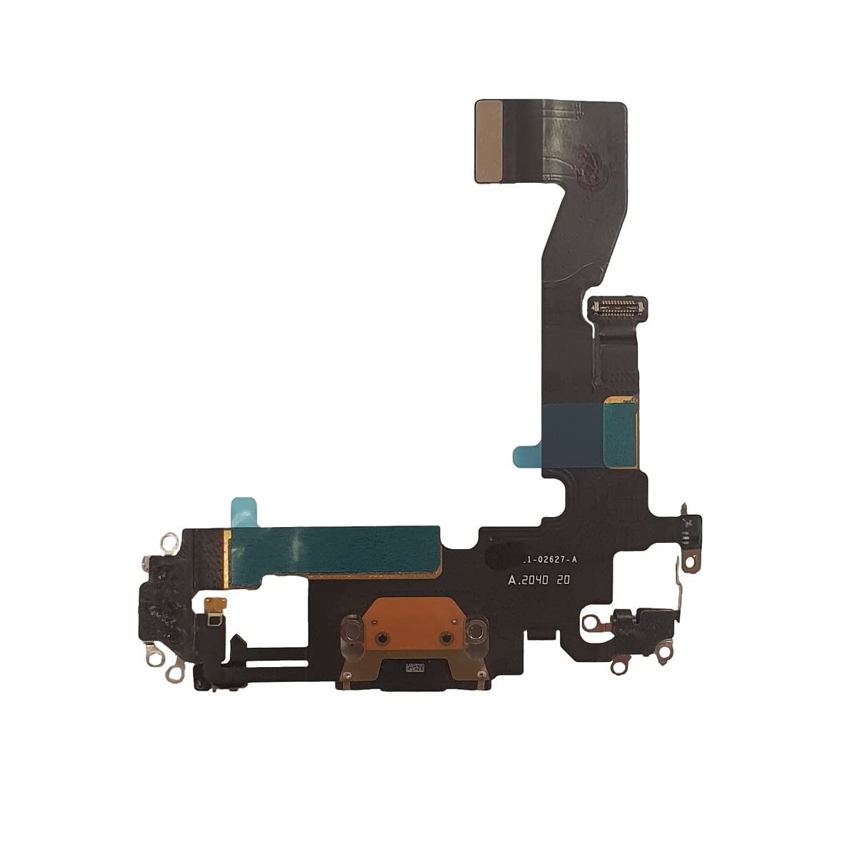 Smartex® Charging Port Flex cable compatible with iPhone 12/12 Pro Black - Dock Connector + flex cable, 12 /12 pro - Image 2