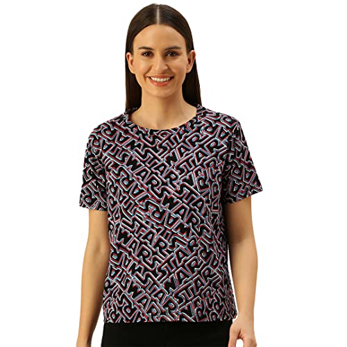 Image of JUNEBERRY Star Wars All Over Printed Half Sleeve Regular Fit T-Shirt for Women /Girls