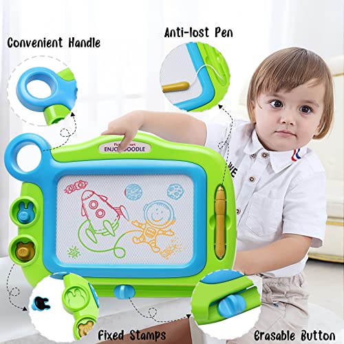 Aliskagze HD006-GREEN Toddler Toys For Girls Boys Age 1 2 3 4 Year Old,Magnetic Drawing Board,Erasable Writing Doodle Board thumb #4