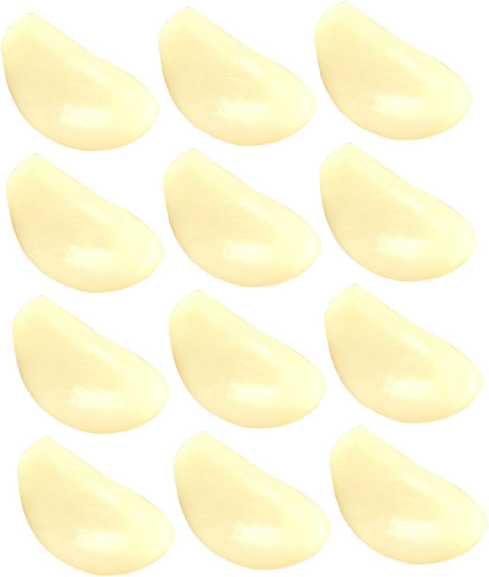 PVC製シミュレーションガーリックフレークモデル15個セット リアルなニンニククローブ人工野菜 写真撮影用小道具とホームデスクトップ装飾向け人工植物モデル
