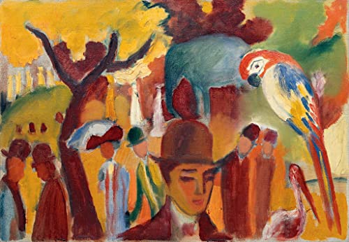 Tableaux Graffiti Art Mural pour Murs Blancs - Impression Moderne August Macke 60x90cm