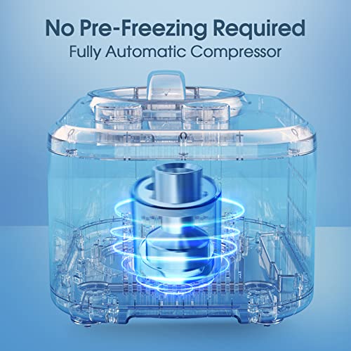 FREE VILLAGE 1.05-Qt Ice Cream Maker with Compressor, No Pre-freezing, 3 Modes Ice Cream Machine with Timer, Easy Use, Keep Cool Function, Ice Cream Maker makes Gelato, Sorbet at Home (ICE-1033)