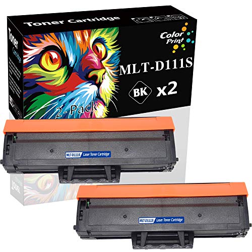 ColorPrint Compatible Toner Cartridge Replacement for Samsung MLTD111S D111S MLT-D111S 111S Work with Xpress M2020W M2020 M2022 M2022W M2070 M2070F M2070FW M2070W Printer (Black, 2-Pack)