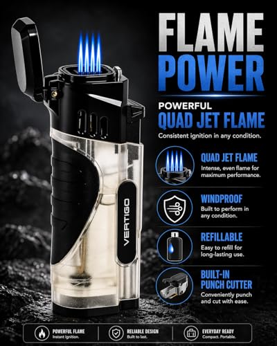 Encendedor F.e.s.s Stinger Quad Torch Transparente miniatura 5