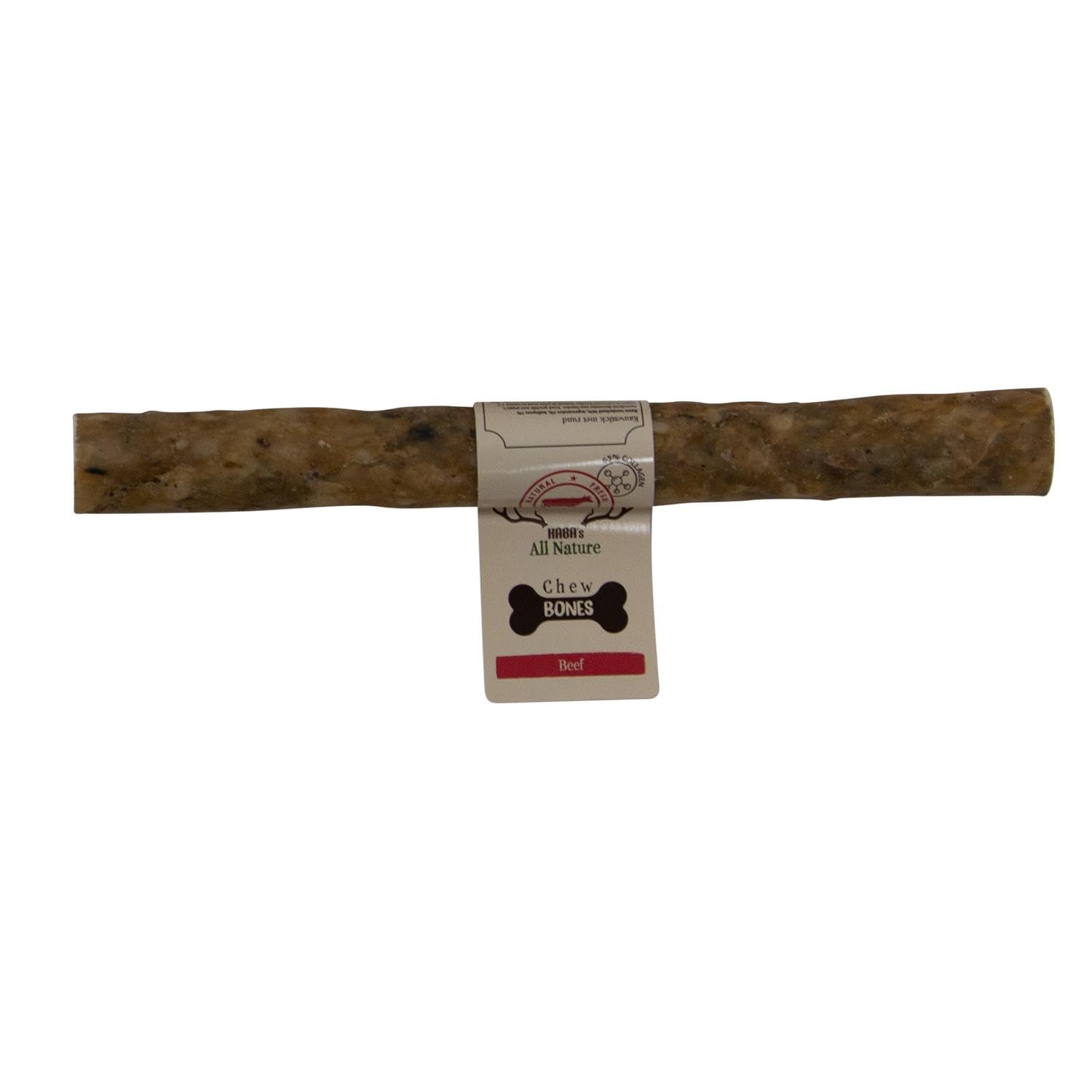 HABA's, Rouleaux à mâcher en Peau de Boeuf avec tripes, 80g, 40 pièces, idéaux pour l'hygiène Dentaire et Le Plaisir de Votre Chien, Taille L, Couleur Naturelle, Modèle Hab Chewbones