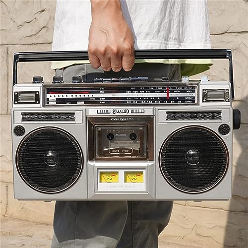 Boombox retrò con lettore CD e nastro, lettore cassette Bluetooth, radio FM/DAB+, registrazione USB, registratore a cassette per riunioni di famiglia e viaggi