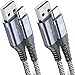 USB C Kabel 3.1A [2Stück 2m] Schnellladung, sweguard Ladekabel USB C Nylon Type C Kabel für Samsung Galaxy S21 S20 S10 S9 S8 Plus,Note10/9/8,M31 M30s M20,A20e A71 A52 A51 A50 A40 A10 A7,Mi9/8,V30/20