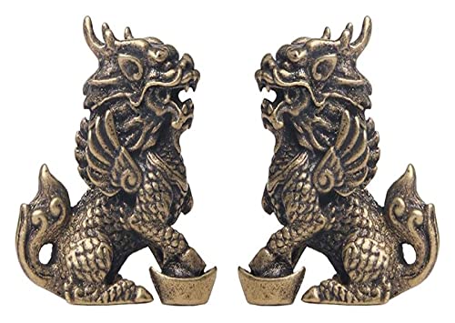 Tableau 2PCS pour bureau : statuettes en bronze parfaites comme accessoires de photographie