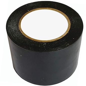 Euro PVC Self Adhesive Tape For Air Conditioner AC Insulation Tape Water Prof Heavy Duty 20 Meters Length, 48MM Width Pack of 01 (Black)