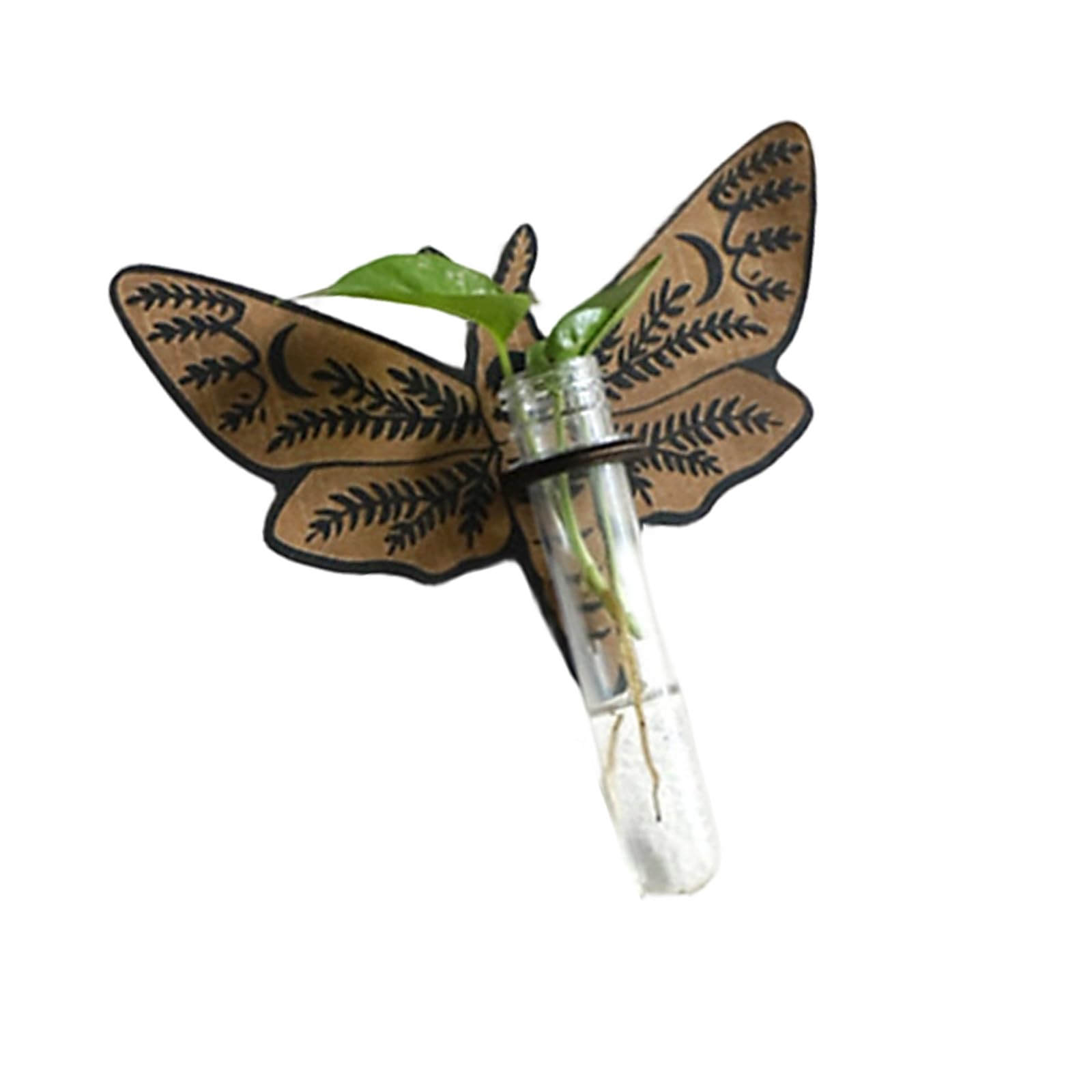 Wooden Butterfly Cutout Wall Shelf for Potted Plants Home Office Cafe Decoration Space Saving Plant Shelf