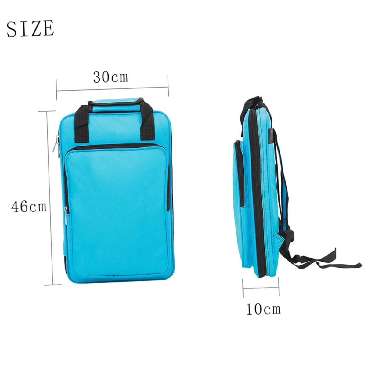 ibasenice Borsa Porta Bacchette Blu per Batteria Oxford Resistente e Manici Comodi Tracolla Ergonomica Sacchetto di Stoccaggio Portatile per Percussioni