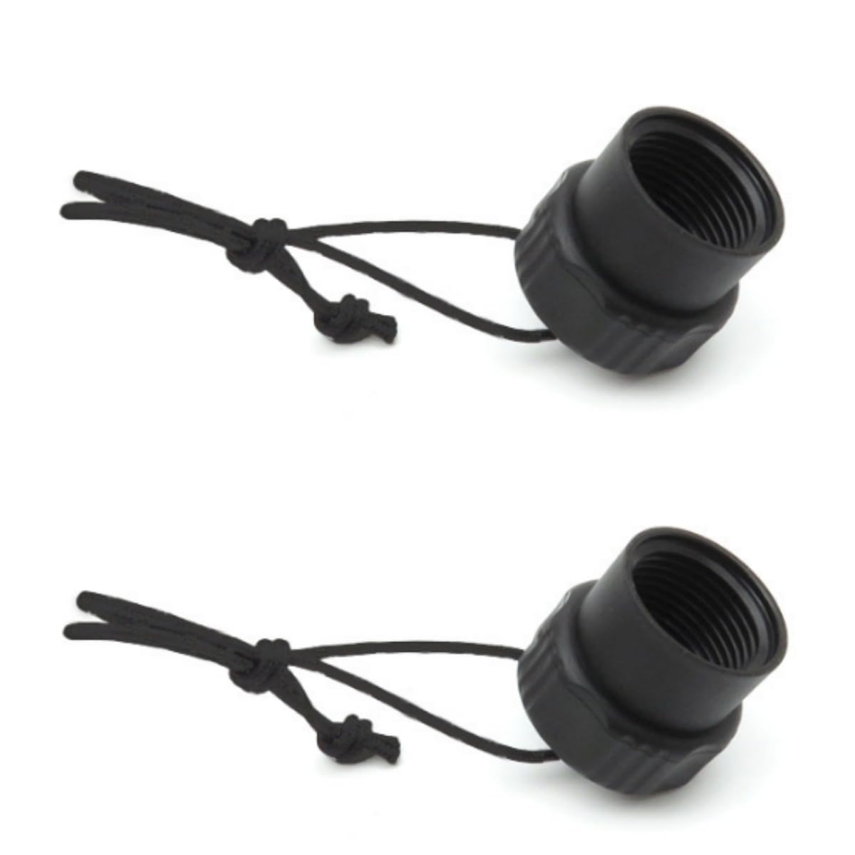 2 tappi antipolvere per immersioni subacquee, tappo di protezione per valvola del serbatoio con corda riflettente per connettore DIN 5/8-14NPS, nero (corda nera)