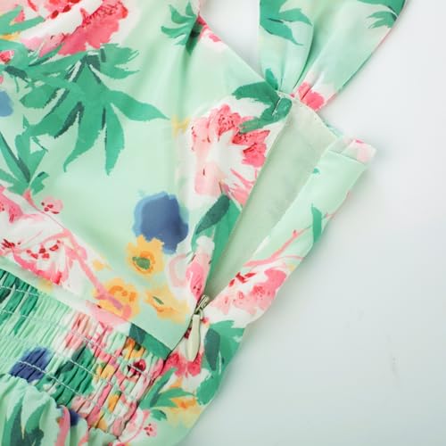 Image of GRACE KARIN 2026 Women's Summer Floral Wedding Guest Dress,Beach Flowy A Line Maxi Off Shoulder Bridesmaid Dresses