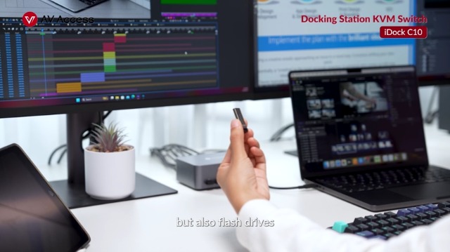 Amazon.co.jp: AV Access KVM スイッチ 2 モニター イーサネット付き