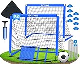 Set de 2 Buts de Football Pop-Up pour Enfants avec Échelle d'Agilité – Kit...