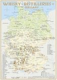 Whisky Distilleries Germany-Austria-Switzerland - Tasting Map: Laminierte Tischkarte - Format 21 x 30 cm