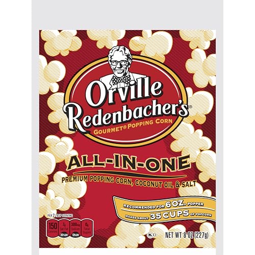 Orville Redenbacher's All-In-One Popcorn Kit, with Kernels, Coconut Oil &amp; Salt, for 6oz. Popcorn Machine, 8oz. (Pack of 36)