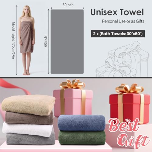 Image of JML Microfiber Bath Towels, Oversized, Ultra Soft, Super Absorbent and Fast Drying, No Fading Large Bathroom Towel Set for Sport, Travel, Fitness (Coral Fleece - Chocolate, 30 in x 60 in)