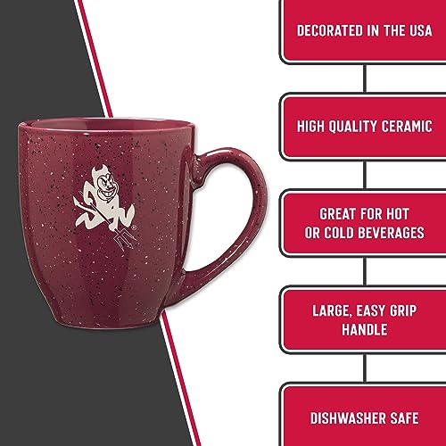 Rico Industries NCAA Arizona State Sun Devils - ASU Primary 16 oz Team Color Laser Engraved Speckled Ceramic Coffee Mug by Rico Industries - Image 5