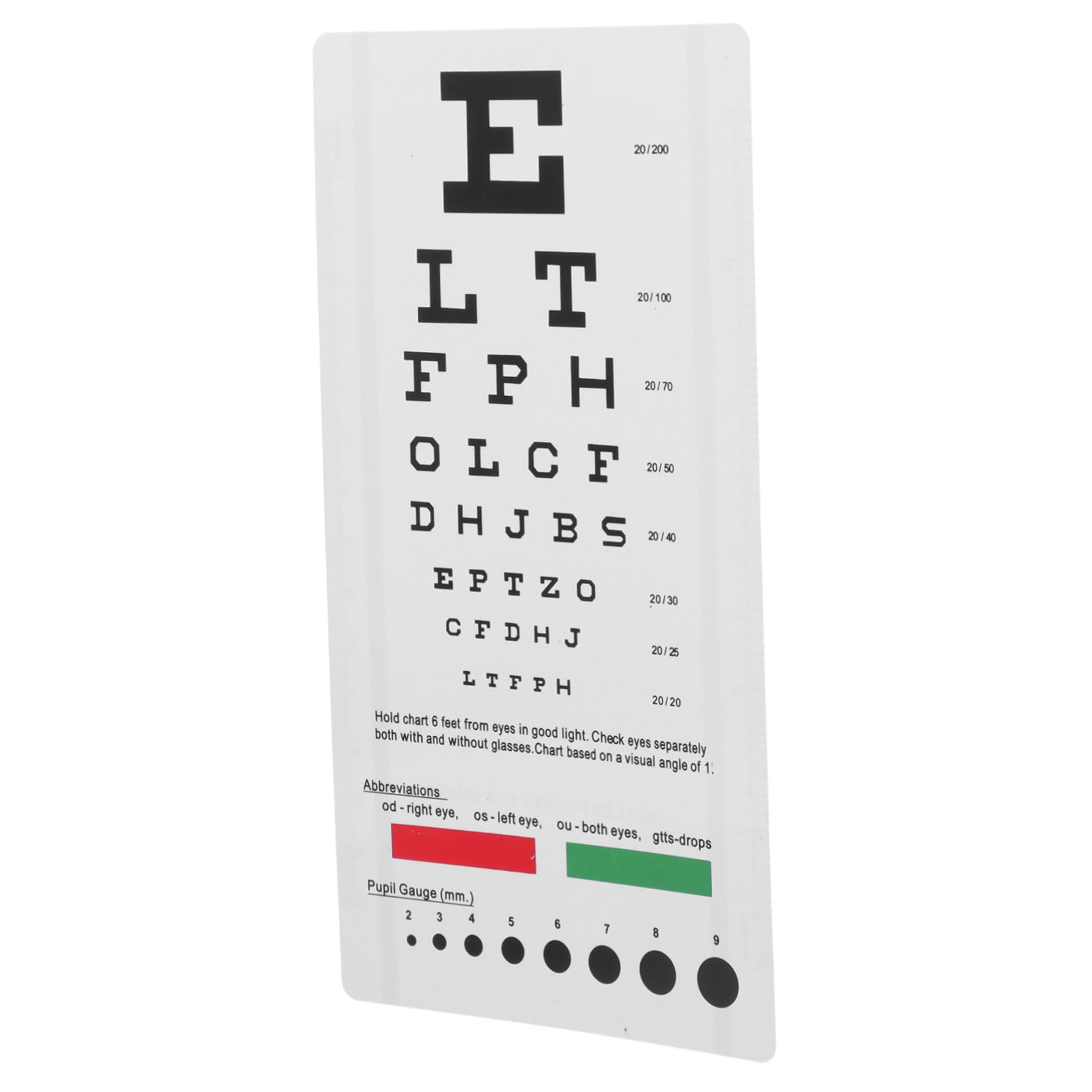 CHILDWEET Eye Chart Set Vision Chart Hanging Eye Test Chart Low Vision Eye Test Chart Pocket Eye Chart Eye Check Chart Visual Eye Test Chart Eye Vision Chart Eye Wall Chart PVC