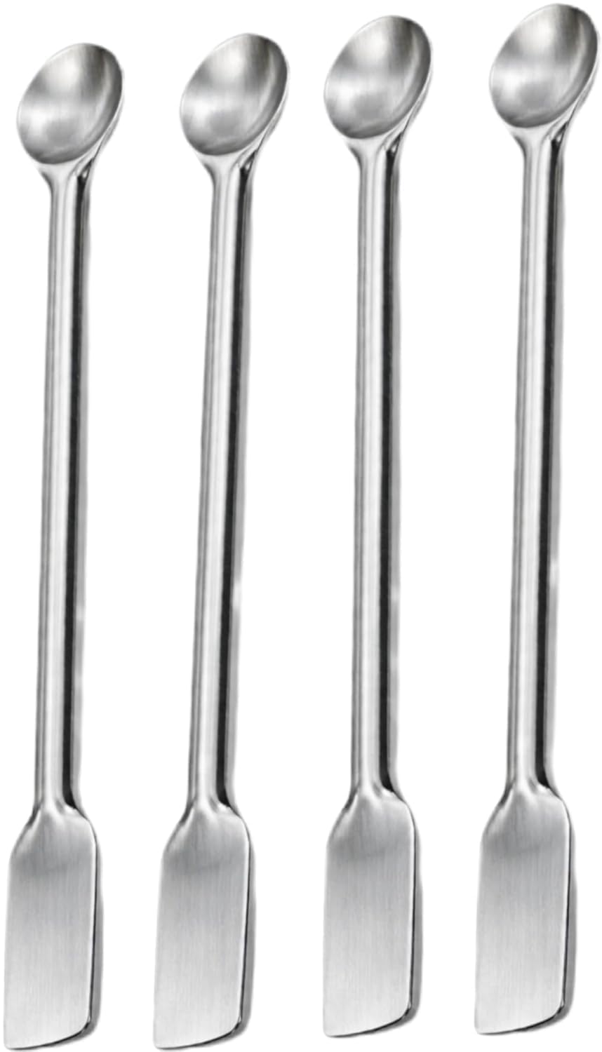 PE - Lab Spatula Set of 4, Scientific Instrument for Laboratory Chemistry, Spoon Stirrer Mixing Tool-image-40
