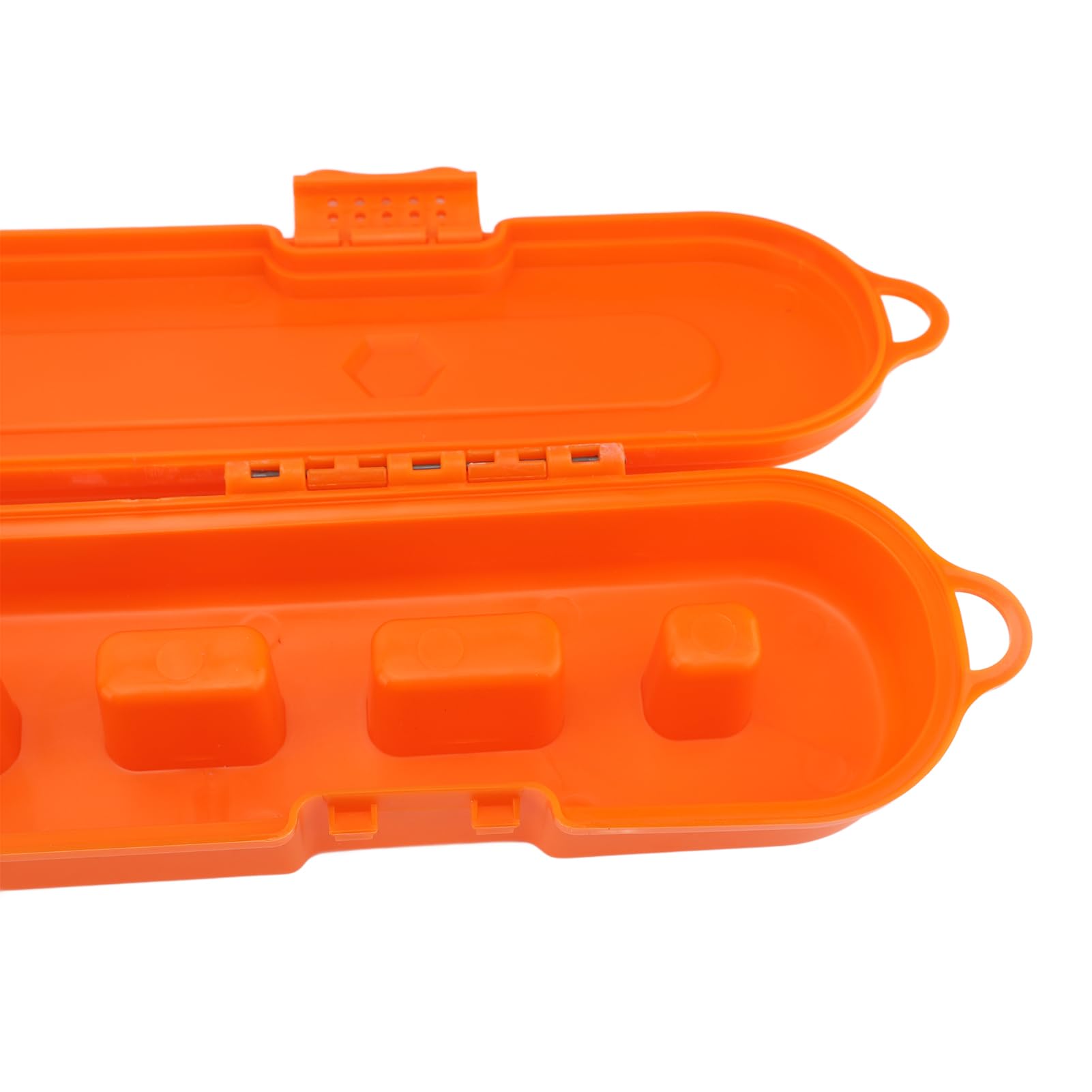 Aufbewahrungsbox für Kettensägenkette, große Kapazität, Kunststoff, Organizer für elektrische Sägekette (Orange)