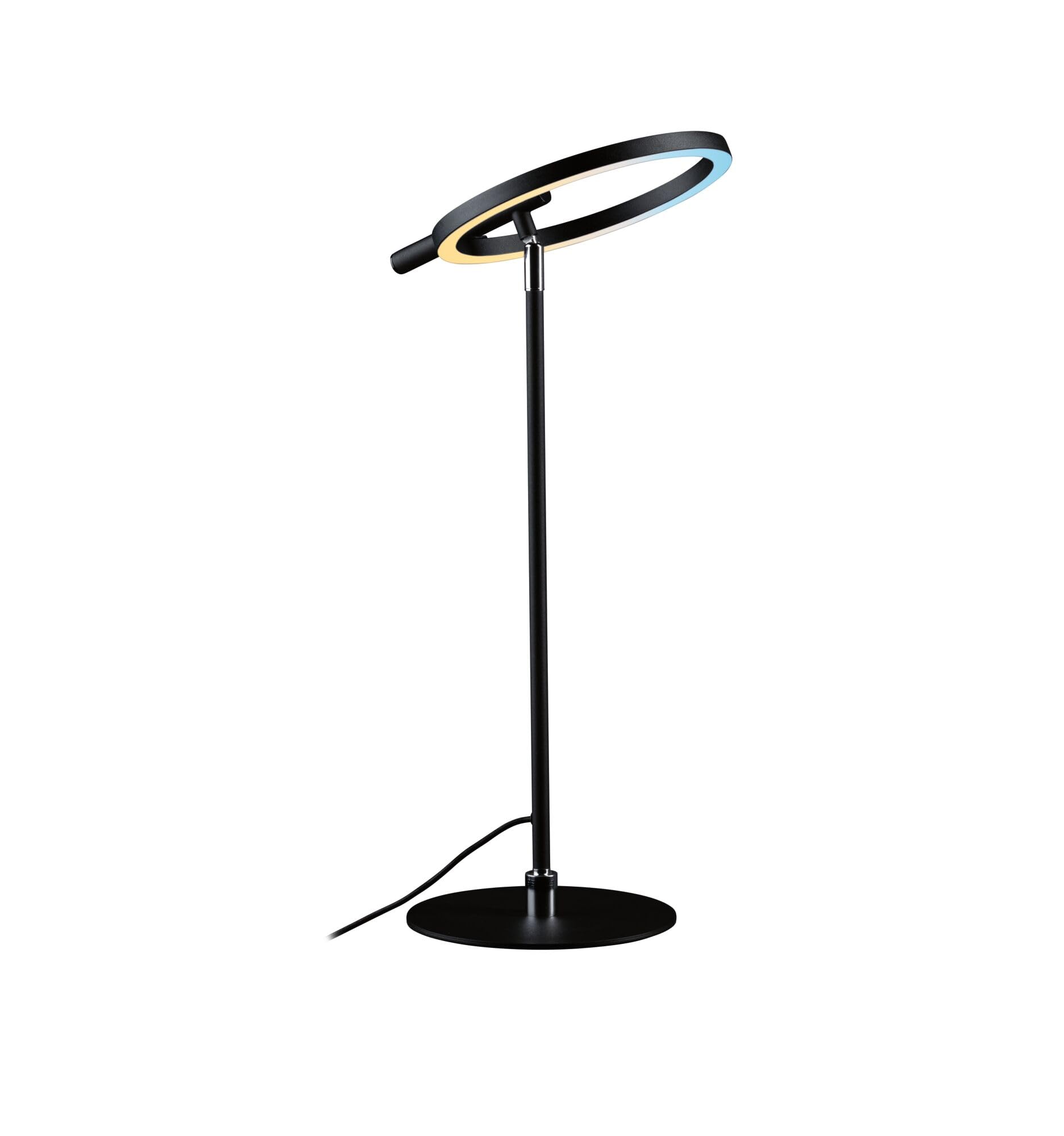 Paulmann 71280 LED Schreibtischleuchte Odila Tunable White 650lm 10,4W Schwarz matt, Chrom