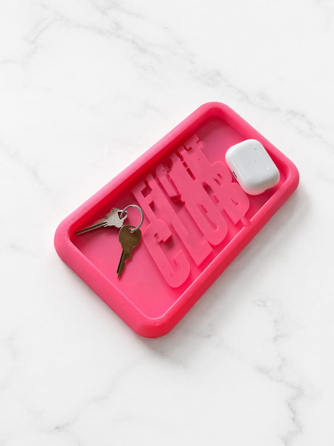 Suitable for Fight Club-Themed Soap Trays– Minimalist Desk Organizer, Soap-Inspired Decorative Tray for Entryway, Nightstand & Office Storage (Pink)
