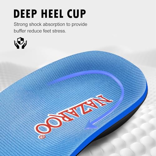 Shoe Insoles Arch Support Inserts Orthotic Insoles for Plantar Fasciitis, Flat Feet, High Arch, Pronation, Heel Spurs & Foot Pain