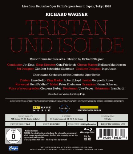 Wagner: Tristan Und Isolde (Tokyo 93) [René Kollo, Gwyneth Jones, Robert Lloyd] [Arthaus: 108083] [Blu-ray] [2013]