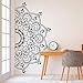 Opprxg Mandala Half Pattern Vinyl Wall Sticker Artista Decorazione della casa Soggiorno Testiera Camera da Letto Studio Decalcomania Decorazione d'interni 42x83cm