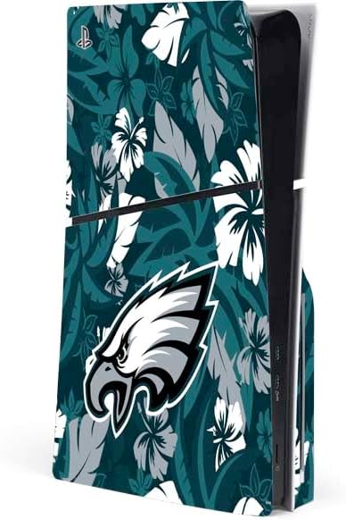Skinit Decal Gaming Skin Compatible with PS5 Slim Disk Console - Officially Licensed NFL Philadelphia Eagles Retro Logo Design