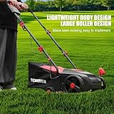 DEWINNER 1500W Lawn Scarifier and Aerator, Electric Scarifiers for Lawns with 2 Interchangeable Rollers, 4 Adjustable Positions, 30L Grass Box, 33CM Working Width, 10M Power Cord - Image 8