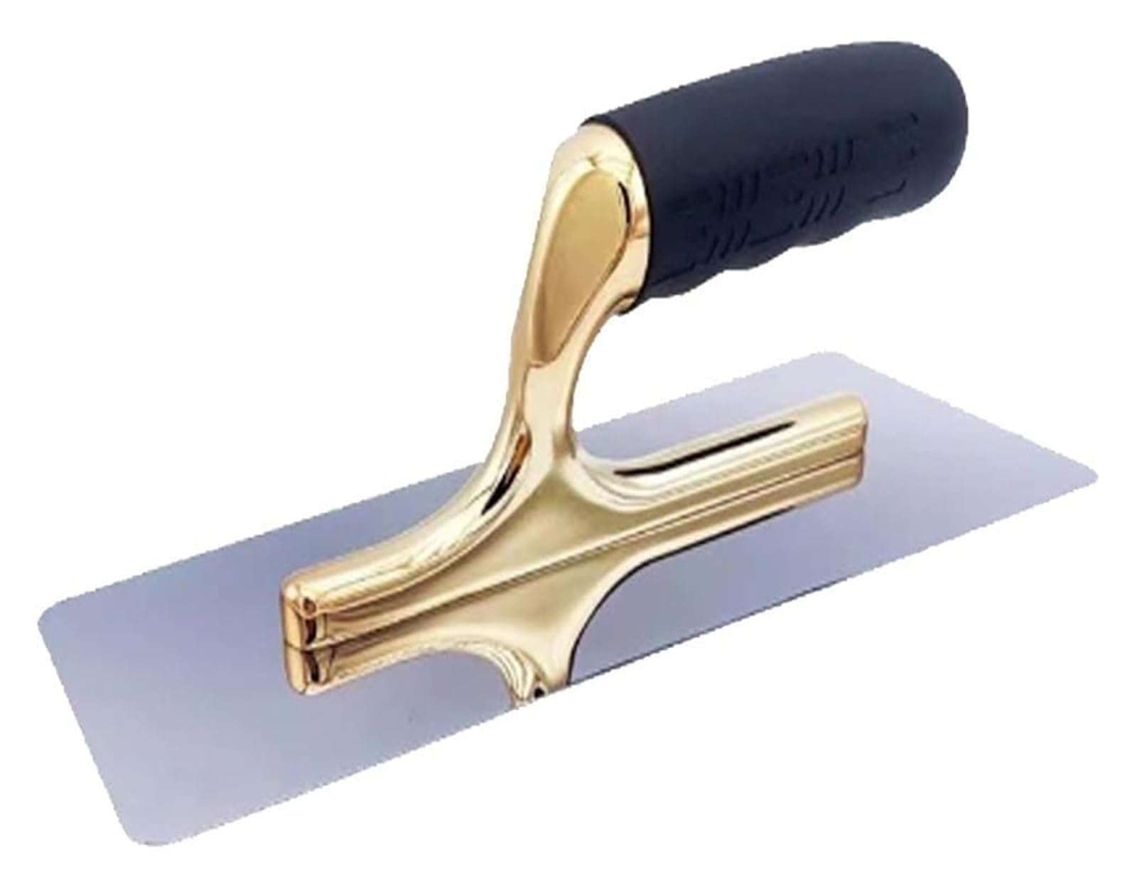 Kielnia cementowa， Wykończenie narzędzia z uchwytem 9"X4" do cementu, pozłacana/posrebrzana stal nierdzewna, lekki stop montażowy, miękka guma(Gold,B)