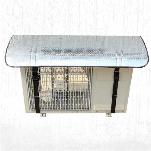 Cubiertas de la unidad de CA Outdoor - Air acondicionador de aluminio Protector de la máquina al aire libre, cubierta de la unidad de CA exterior Cubierta de CA impermeable a prueba de agua negra Vent
