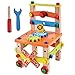 GU YONG TAO Banco da Lavoro in Legno per Bambini Set da banco, Giocattoli da demolizione per Bambini assemblati con Dado, Giocattolo educativo prescolare per Bambini di 3 4 5 Anni