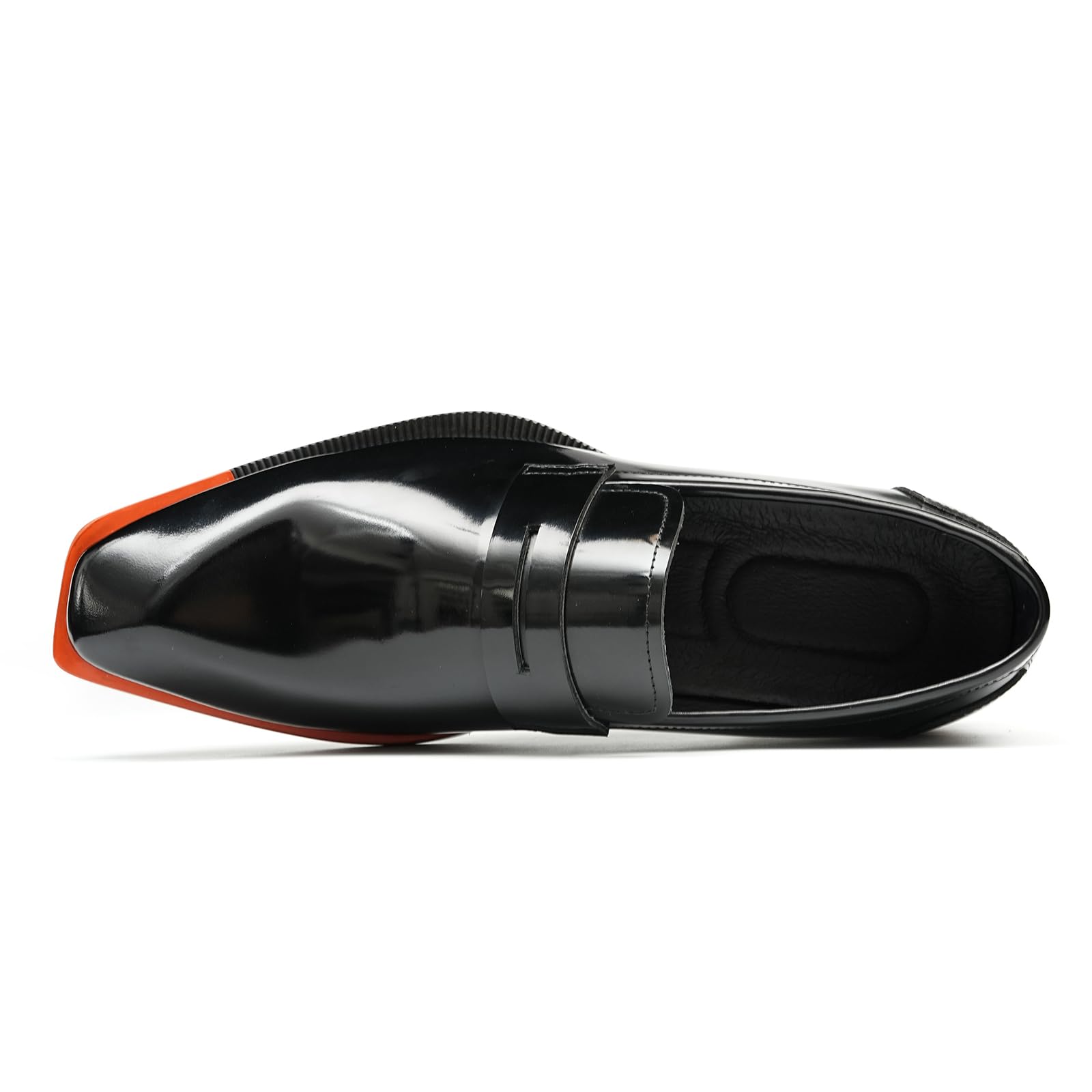 Mocassini Casual Affari in Pelle Vernice da Uomo Scarpe Slip On Basse Formali