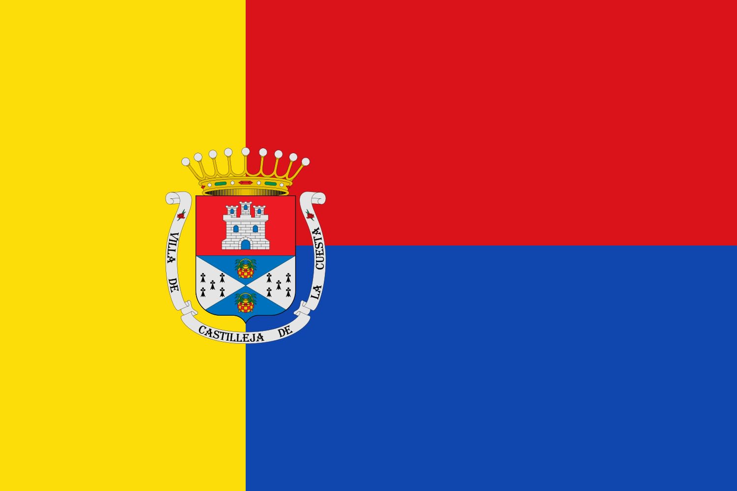 Drapeau Castilleja de la Cuesta Sevilla grand pavillon extérieur province de Séville