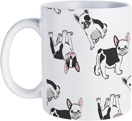 Amazon Co Jp マグカップ 犬柄 ブルドッグ コーヒーカップ セラミックカップ にはイヤーハンドル ポーセレン 可愛い 癒しグッズ 記念日 ギフト ホーム キッチン