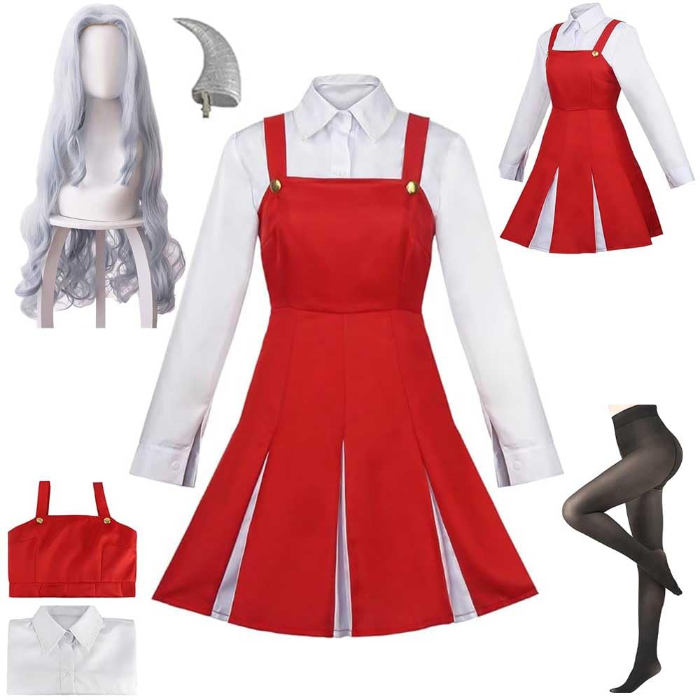 Vasfarok Anime Cosplay Costume Outfit Anime Red Dress Uniform Suit Full Set Women Halloween