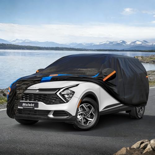 Image of Custom Fit SUV Car Cover for Kia Sportage (1994-2026), Upgraded Waterproof All Weather Outdoor Auto Cover with Driver Door Zipper & Mirror Pockets, UV /Snow /Dust Protection