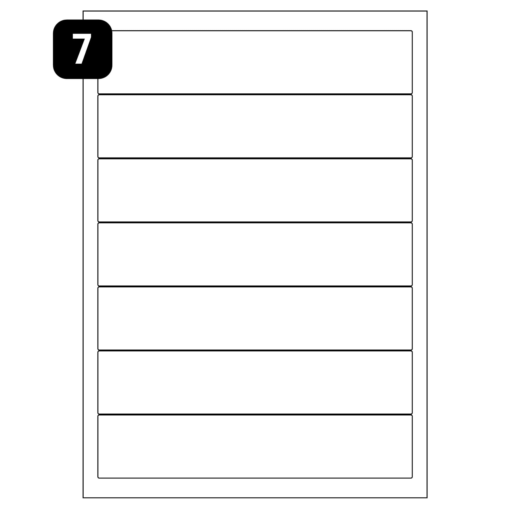 Self Adhesive Address Mailing Labels, Compatible with Inkjet and Laser Printers – with Permanent Adhesive (7 Rectangle Label PER Sheet (250 Sheets))