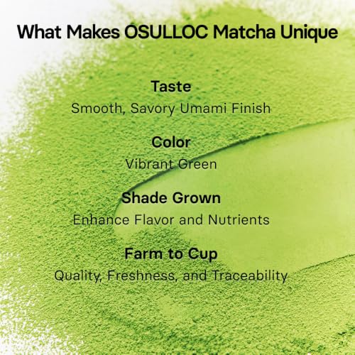 Image of OSULLOC Matcha Shaker Set, Matcha Starter Kit with Ceremonial Matcha