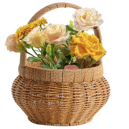 Weidenkorb, rund, Rattan-Obstkorb, Servier-Aufbewahrungsschalen,...