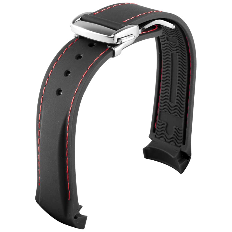 Bracelet de montre en caoutchouc 20 mm 22 mm pour Omega Seamaster silicone
