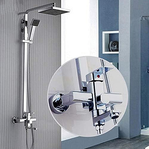 Robinet mitigeur de pulvérisation mural et ensemble de douche chromée - 2